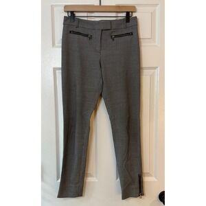 Veronica‎ Beard Houndstooth Zip Pocket Ankle Pants Size 2 Business Career